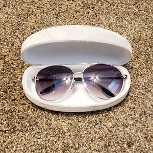 Brand new aviator sunglasses with hard case